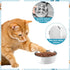 Cat Feeder, 2 Pcs Elevated Stainless Steel Bowls with Adjustable Raised Stand, Non-Slip Pet Food and Water Bowl for Pets