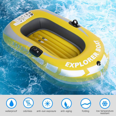 Thicken Raft Inflatable Kayak, Inflatable Boat Canoe-1 Person Fishing Boat Floaties for Adults