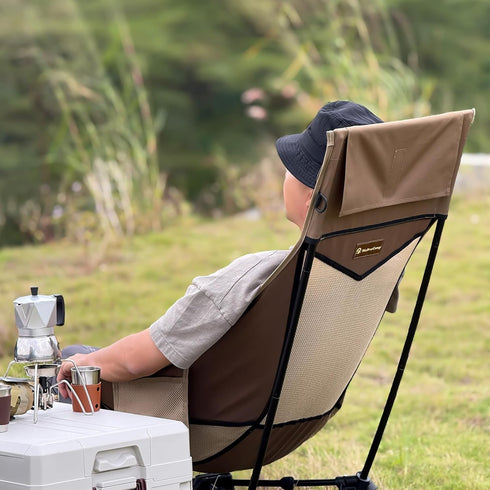 MellowCamp Oversized High Back Camping Chair with Pillow - Ultimate Comfort for Outdoor Adventures