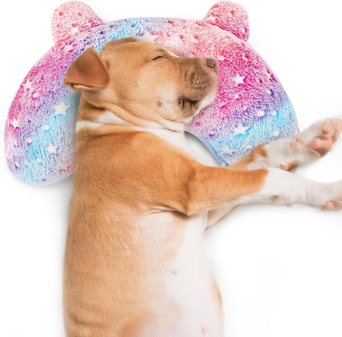 Pet Pillow for Dogs, Glow in The Dark Soft Dog Neck Pillow, U-Shaped Pillow for Cat and Dog, Machine Washable Pet
