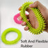2Pcs Pet Chew Ring Toy, Soft Dental Rubber Spike Ring Chew Toy for Cat and Dogs (9cm)