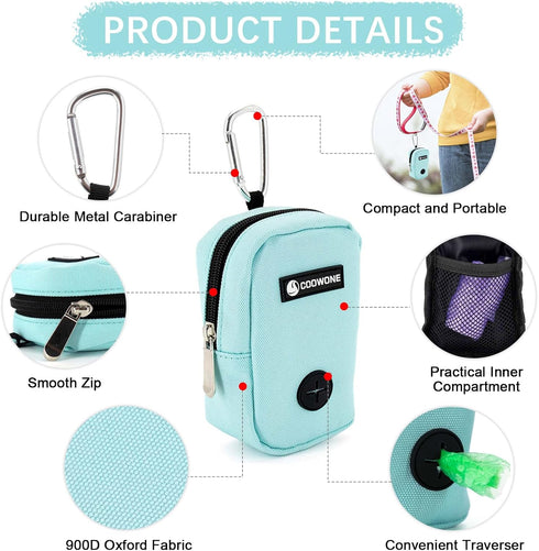 Dog Treat Pouch and Poop Bag Holder for Leashes, Hands Free Dog Waste Bag Dispenser, Perfect for Training