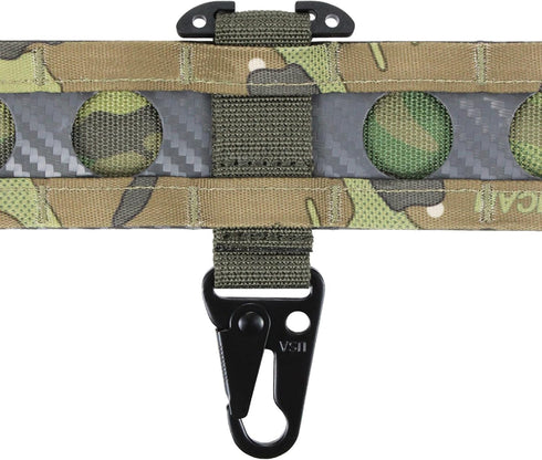 Tactical Gear Clip, Clash Hook Hanging Carabiner, T-Mount MOLLE Webbing Battle Belt Clip for Accessories