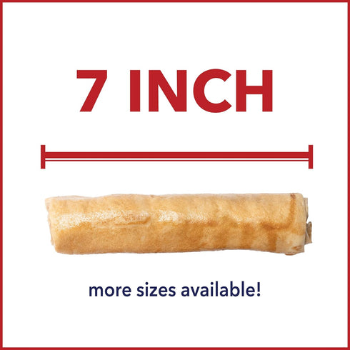 Pet Factory American Beefhide Dog Chew Treats - Chicken Flavor, 7" Rolls, 4 Count/1 Pack