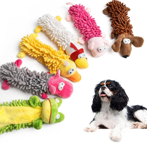 Pet Soft Dog Toys Squeaky - 6 Pack Cute Puppy Toys Plush
