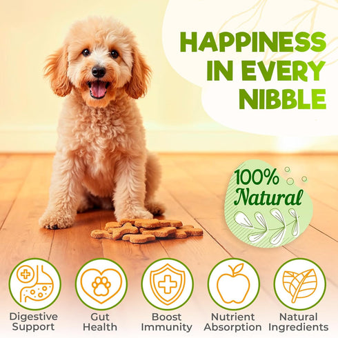 ZENO 150 Probiotics for Dogs Chews - pcs - Digestive & Gut Health Support - Probiotic Chews for Dogs with Enzymes