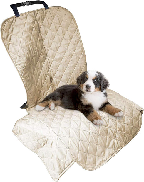 Furhaven Quilted Water-Resistant Car Seat Protector - Clay, One Size