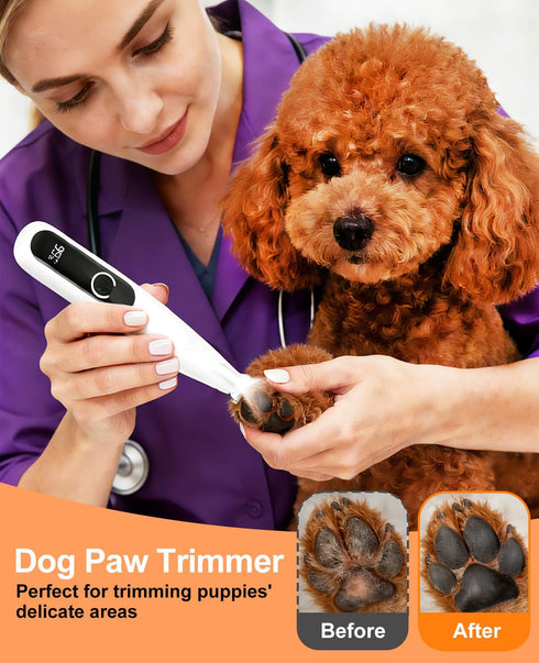 2026 Trimmer, 35dB Trimmer IREDOON New Pet Precision Low-Noise Dog Paw with LED Light, Safe Curved Ceramic Blade