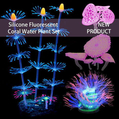 NIHUIFA Fishtank Artificial Plant Landscape Fish Tanks Decorations for Aquariums Terrarium Shrimp Fluorescence
