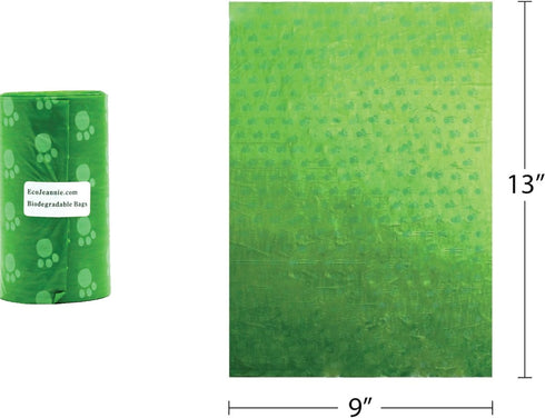 Dog Waste Bags with Dispenser, Biodegradable Lavender Scented Dog Poop Bags (2 Rolls)