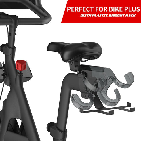 Shoe Hanger ONLY Compatible with Peloton Bike Plus with Plastic Weight Rack, Mental Shoes Holder ONLY for Bike+, Does NOT Fit Original Bike, Accessory for Holding 2 Pairs of Shoes by PeloFamily