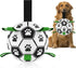 Dog Toys Soccer Ball with Straps - World Cup Interactive Tug of War Toy, Durable for Medium & Large Dogs (8 Inch)