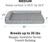 Furhaven Cooling Gel Dog Bed for Medium/Small Dogs, Removable Bolsters & Washable Cover, Plush L Shaped Chaise - Gray