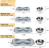 Hubulk Pet Dog Bowls 2 Stainless Steel with Non-Skid Silicone Mat + Pet Food Scoop for Small Medium Large Dogs Cats
