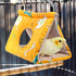 Rypet Winter Warm Bird Nest House - Hanging Hammock Velvet Shed Hut for Parrots, Parakeets, and Budgies (Yellow)