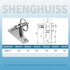 SHENGHUISS 4 Pack Bimini Top Deck Hinge with Quick Release Pin, 316 Stainless Steel Marine Fitting