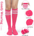 5 Set,Sports 80s ONUPGO Pieces Sweatbands Striped Socks Headband Wristbands High Tube Socks