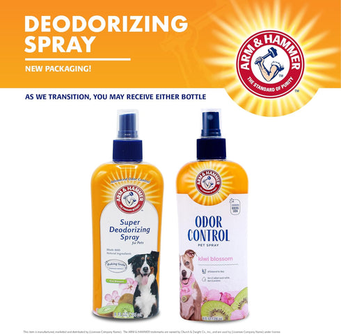 Hammer 8 Oz Arm & for Pets Super Deodorizing Dog Spray with Baking Soda for Odor Control, Freshens Coat Between Baths