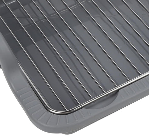 Dog Potty Tray, Stainless Steel Grid Dog Training Toilet for Small Medium Dogs, Flat Design with Spill Proof Feature