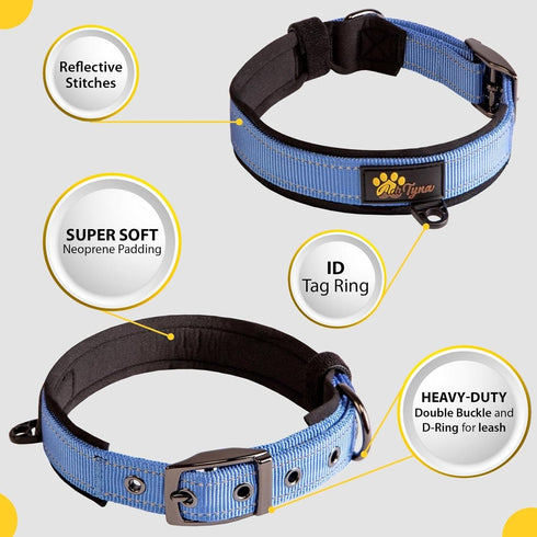ADITYNA Ultra Comfortable Soft Neoprene Padded Dog Collar for Extra-Small Dogs