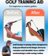 Golf Swing Trainer Aid to Improve Hinge, Forearm Rotation, Shoulder Turn and Grip, Portable Collapsible Swing Trainer