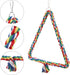 Hypeety Birds Rope Triangle Perch - Adjustable Parrot Cage Stand Chewing Swing Toy Ropes for Small Medium Parrots