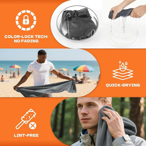 27 inch 55 inch Camping Towels Quick Dry Sweat Towels for Gym, Absorbent Fast Drying Lightweight X Negative Ions