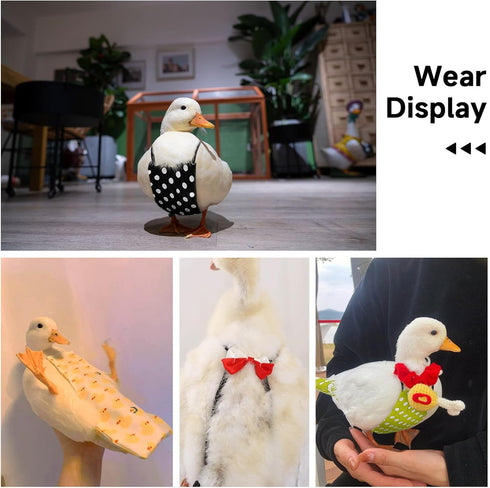 QBLEEV Pet Cole Duck Diapers for Baby Ducks, Chicken Diapers for Real Hens, Fashionable Duckling Nappy Poultry Cloth