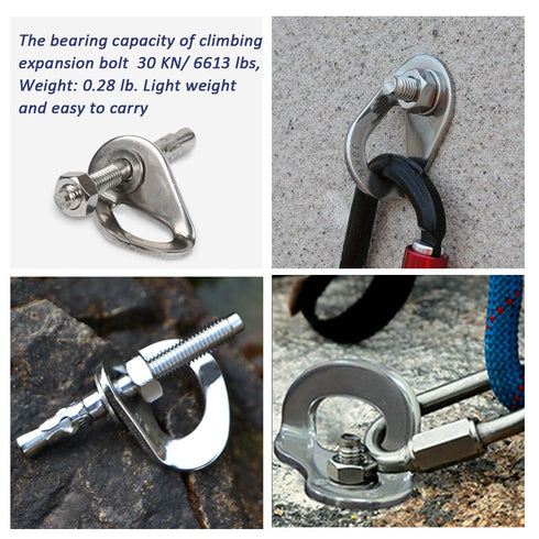 YZTONGPAO 304 1/2"-for Setups (6 Sets) Stainless Steel Climbing Bolt Kit, Heavy-Duty Climbing Holds Hanger Outdoor