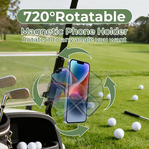 Criamolo 1217, Premium Alloy Magnetic Golf Cart Phone Holder for iPhone MagSafe Compatible, Universal EZGO/Club