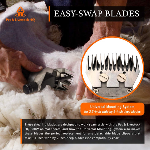 6 Sheep Shears Heavy Duty with Adjustable Speeds - Professional Electric Clippers Farm Livestock - Shearing Machine