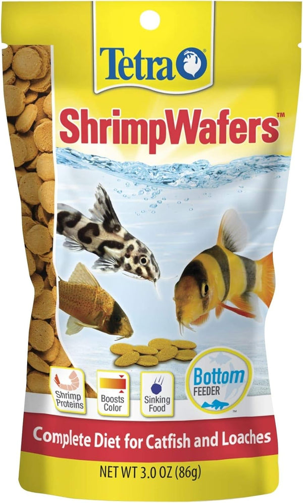 Tetra ShrimpWafers Complete Diet for Catfish and Loaches, 3 Ounce