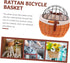 Woven Rattan Bike Basket Front Storage Basket for Pets and Groceries Wicker Design Breathable Comfortable Pet Carrier