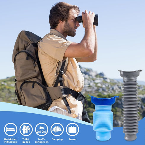 Pee Bottles for Men, Adjustable Emergency Urinal, Car Pee Bottle for Men and Women, Portable Toilet for Car, Shrinkable