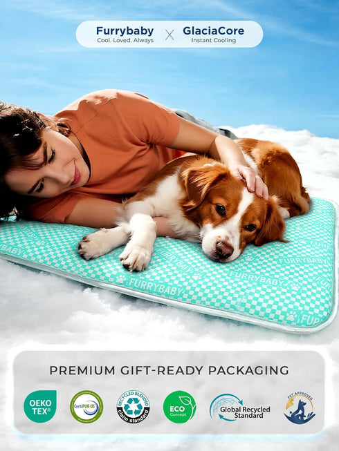 24 18 PCM furrybaby Dog Cooling Mat, * Cooling Mat for Dogs, Cats, Cooling Pad with Tech, Endothermic Color-Changing