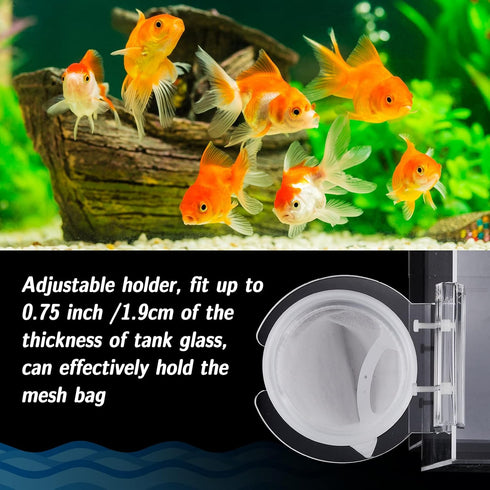Taiyin 4 Pcs 4 Inch Pre Sump Filter Sock Holder for Saltwater Aquarium, Acrylic Mount Bracket