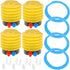Kisangel 4pcs Foot Pump Inflation Portable Plastic Air Pump