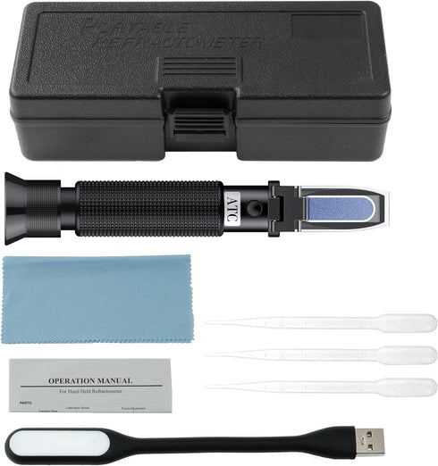 Professional Salinity Refractometer, Salt Tester for Saltwater Pools and Aquariums, Dual Scale with ATC Function