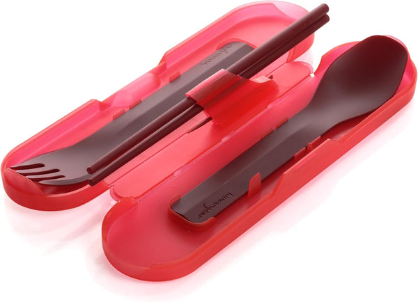 humangear GoBites Quattro, Portable & Convertible Travel Utensils, Multi-Functional Fork, Spoon, Chopsticks, Toothpick