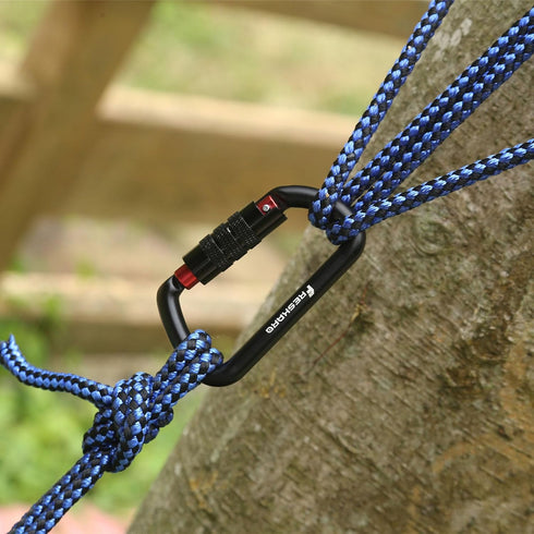 FresKaro 3inch 12kN-2698lbs Auto Locking Carabiner Clips, Heavy Duty 7075 Aluminum, Lightweight for Hammock Hiking