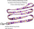 Dog Collar and Leash Set with Cute Daisy Pattern, Polyester Material, 5ft Leash for Small Dogs (Small, Purple Daisy)