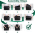 HIMAL HIMAL 2 Layer Golf Trunk Organizer, Collapsible Waterproof Car Golf Bag with Ventilation Compartment
