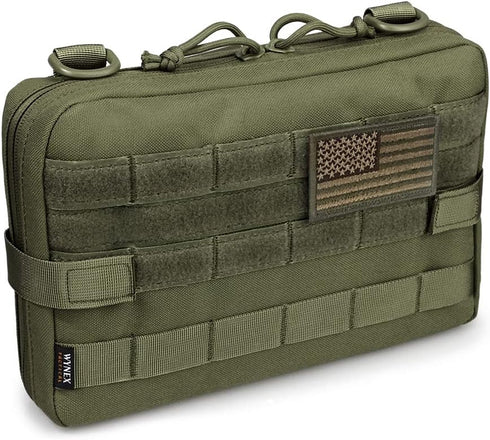 WYNEX Tactical Admin Molle Pouch, Medical EDC Utility Bag Shell Design Attachment Pouches for Hiking
