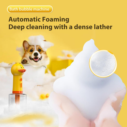 Electric Dog Cleaning Foam Machine, Automatic Soap Dispenser for Bath, Rechargeable Pet Shampoo Mixing Bottle, IPX7