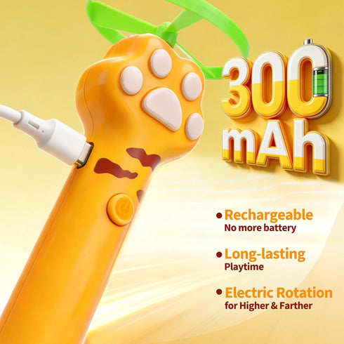 8 BABORUI Cat Toy Disc Launcher, Rechargeable Interactive Cat Fetch Toy Launcher with Flying Discs, Flying Enrichment
