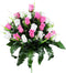 Gooddyiyukey Artificial Grave Flowers for Cemetery, Mothers Day Grave Decorations, Faux Fake Red