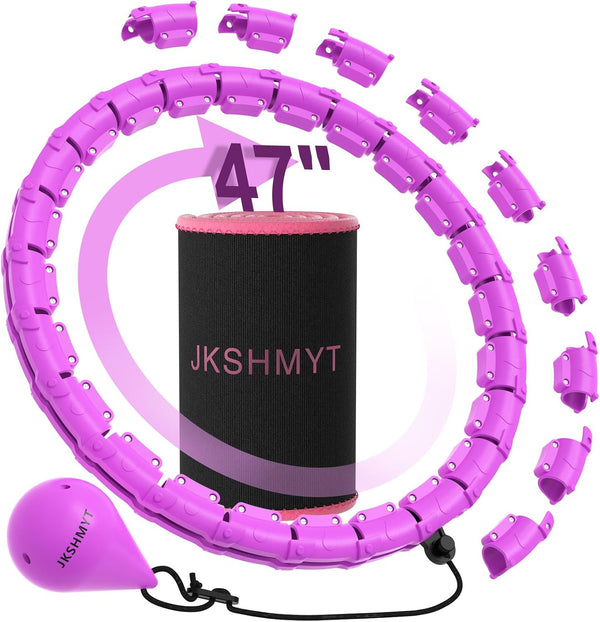 Weighted Hula Circle Hoops for Adults - Infinity Fitness Hoop for Weight Loss - 47 Inch