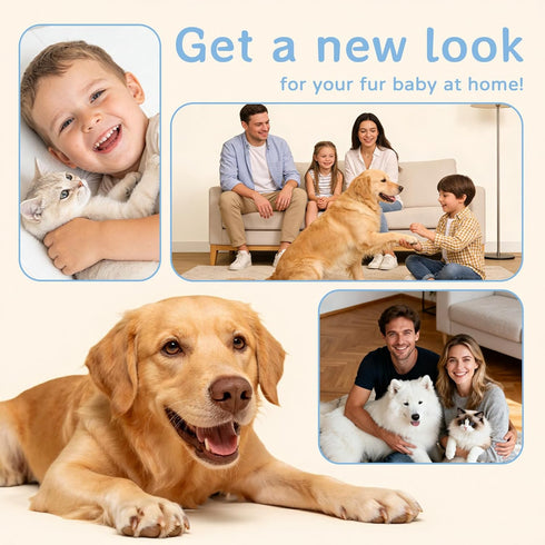 6 Dog Grooming Kit, Pet Grooming Vacuum with Pet Clipper Nail Grinder, Dog Hair Vacuum with Pet Grooming Tools for Dogs