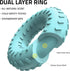Playology Durable Dog Toys Dual Layer Ring Chew Toy, Peanut Butter Scented Blue Toy for Medium Dogs