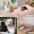 Dog Self Cooling Mat - Washable Summer Blanket for Large Dogs and Cats, Ice Silk Sleep Pad, Pink